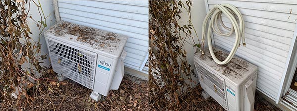 八王子市でのエアコン標準取り外し例